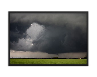 Kansas Clear Slot - Tornadic Supercell Storm - Extreme Weather Inspired Framed poster