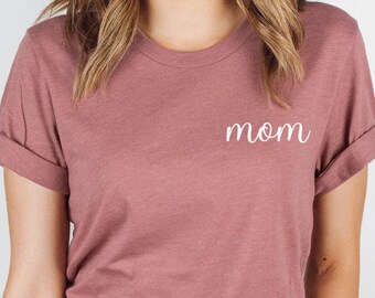 Mama Shirt Schwangerschaft Reveal Shirt Muttertag Shirt Geschenk für Mama neue Mama Geschenk Shirt Mama Shirt Mama T-Shirt Mama Leben Shirt süße Mama Shirt Mama
