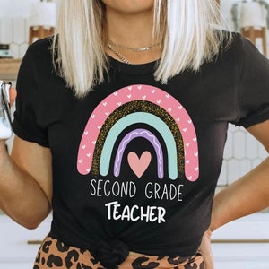 Second Grade Teacher Shirt 2nd Grade Teacher T-Shirt Cute Second Grade Shirt Second Grade Teacher Tee 2nd Grade Teacher Shirt Second Grade