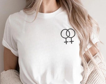LGBT weibliches Symbol Shirt lesbisches Pride Shirt Queer Girls Geschenk lesbisches Paar Shirt lesbisches Femme Shirt bisexual Shirt LGBTQ Pride Shirt