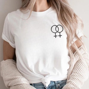LGBT Female Symbol Shirt Lesbian Pride Shirt Queer Girls Gift Lesbian Couple Shirt Lesbian Femme Shirt Bisexual Shirt LGBTQ Pride Shirt