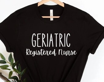 Camisa geriátrica de enfermeira registrada, camisa de enfermeira geriátrica, camisa de esquadrão geriátrico, camisa de enfermeira geriátrica, camisa de enfermagem geriátrica, camiseta geriátrica RN