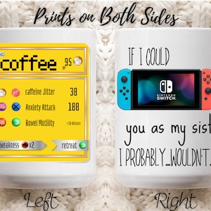 Pokemon Karte Becher Schwester Becher Nintendo Switch Becher Videospiel Becher Gamer Becher Geschenk für Gamer Pokemon Geschenk Anime Becher Geschenk für Freund Pokemon Becher