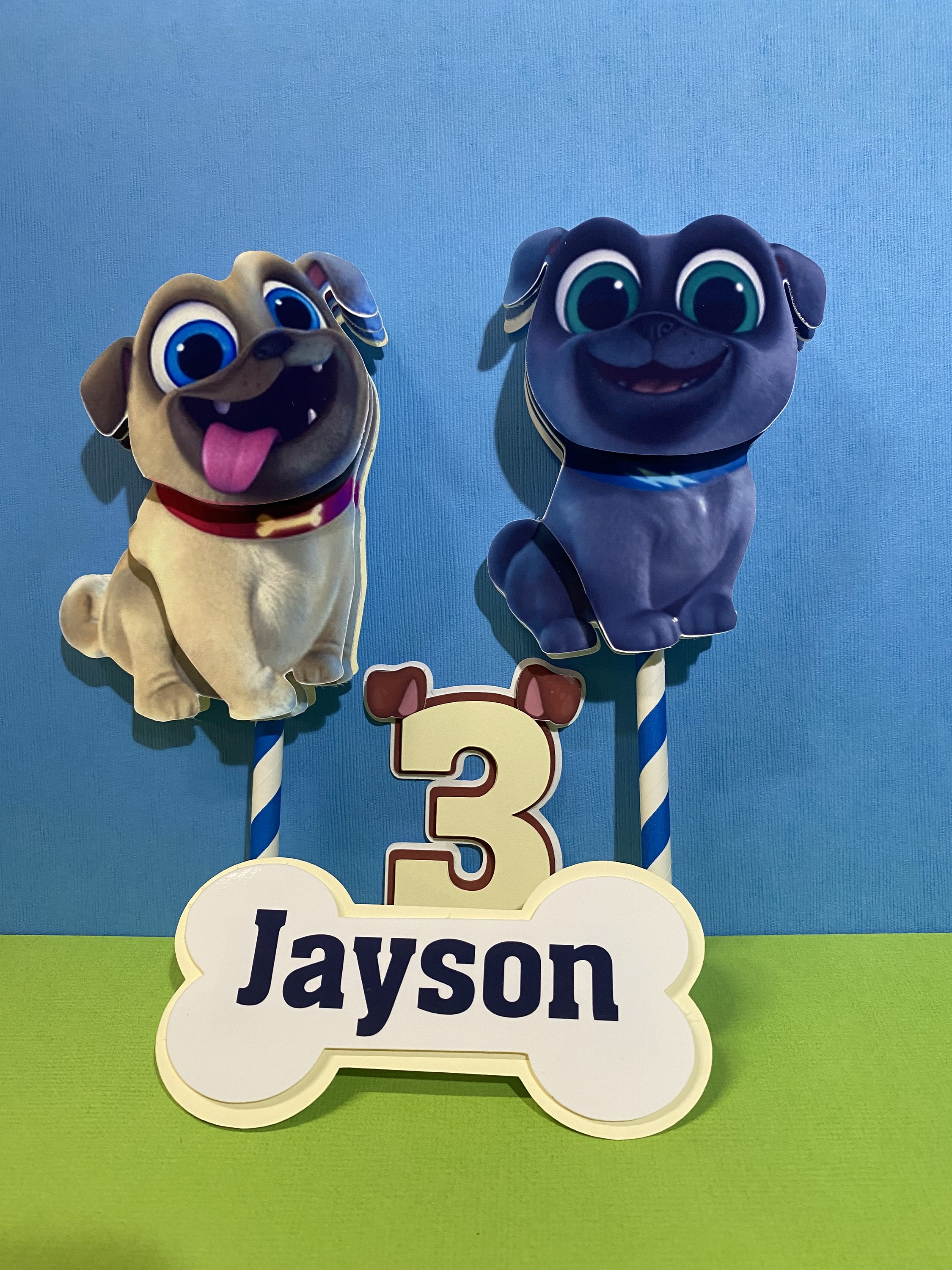 Custom Printed or Cardstock Cake Toppers for Cakes. One Piece Toppers ...