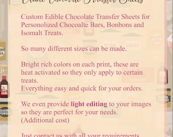 Custom Chocolate Transfer Sheet