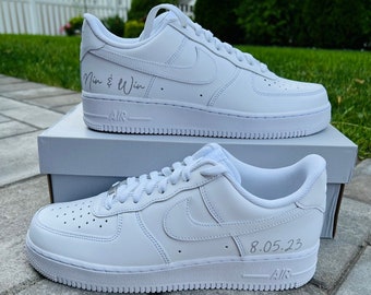 Wedding Bridal Sneaker Personalized - Air Force 1 wedding sneaker - wedding shoe for the GROOM