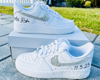 Wedding Bridal Sneaker Personalized - Air Force 1 wedding sneaker - wedding shoe for the BRIDE