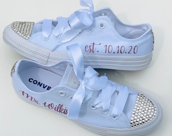 Wedding Bridal Sneaker Personalized - Converse wedding sneaker - wedding shoe for the BRIDE