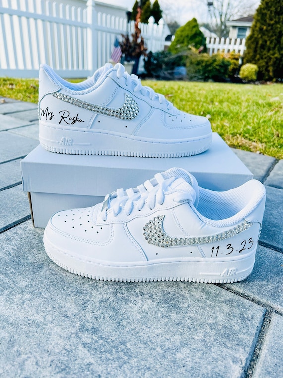 Wedding Bridal Sneaker Personalized Air Force wedding sneaker wedding  shoe for the BRIDE