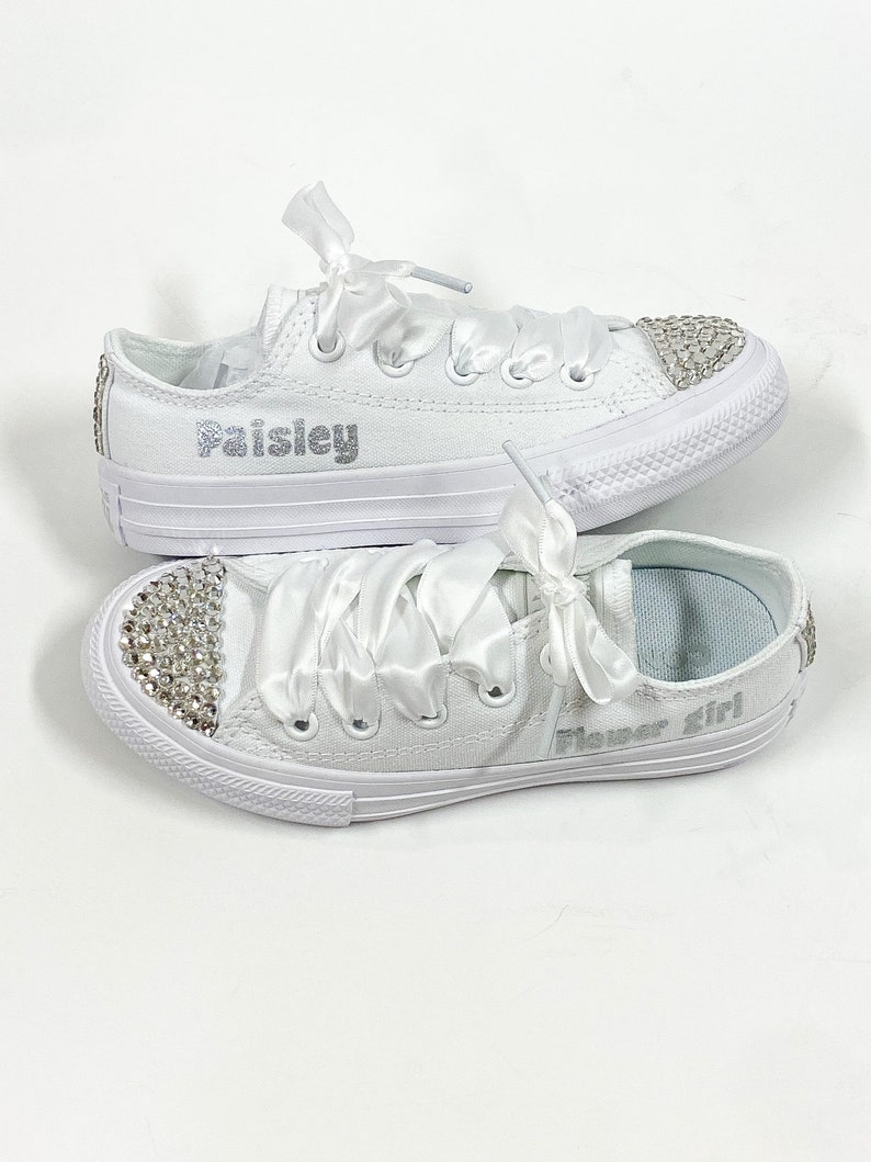 Wedding Flower Girl Converse Sneaker Personalized Converse Etsy