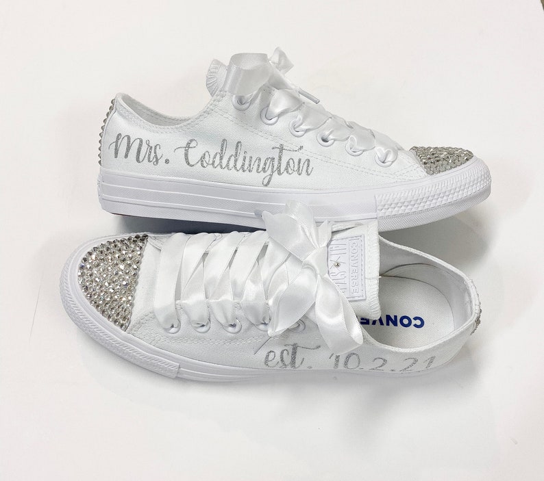 Wedding Bridal Sneaker Personalized Converse Wedding Sneaker | Etsy