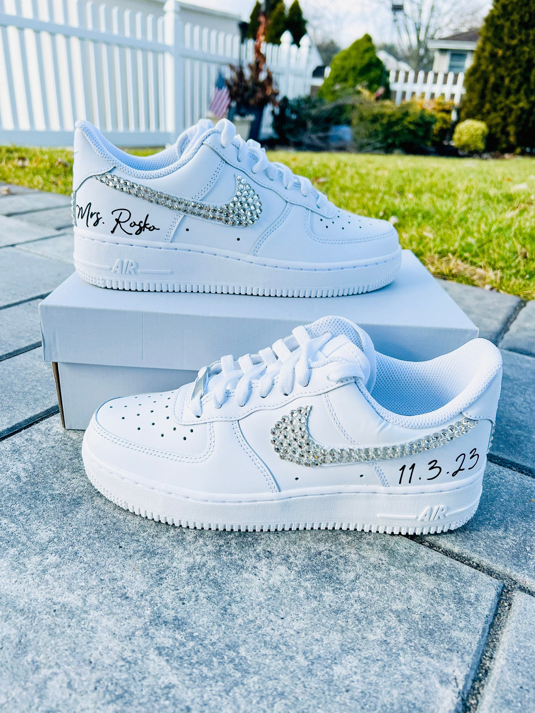 Wedding Bridal Sneaker Personalized Air Force 1 - Etsy
