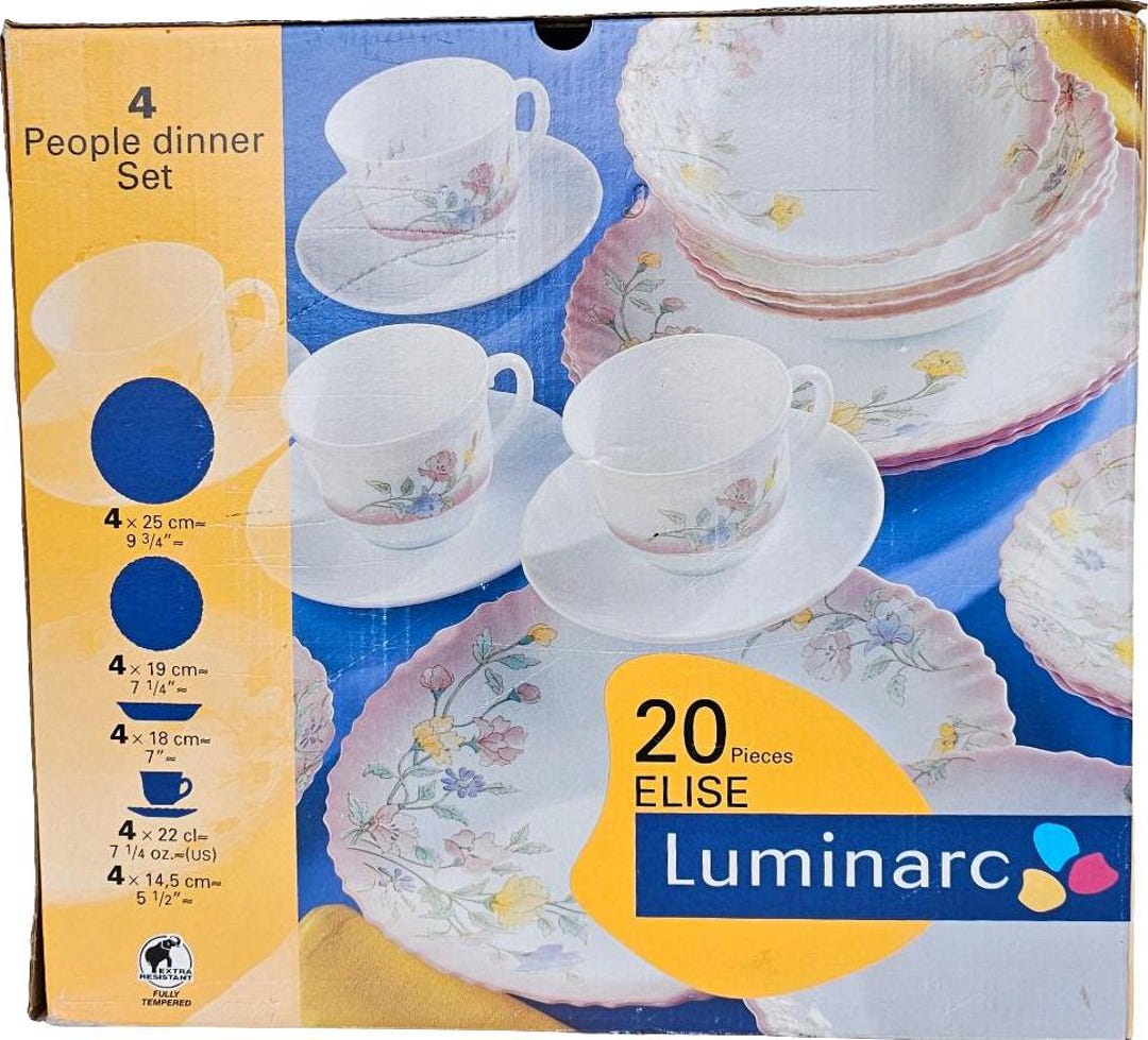 Luminarc 20 Piece Dinner Set Elise. Brand New - Etsy