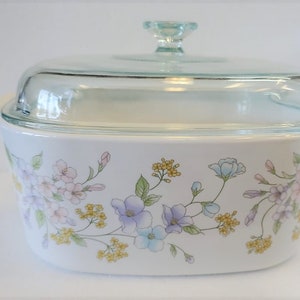 5L Corningware Stovetop safe Casserole Pastel Bouquet. Brand New.