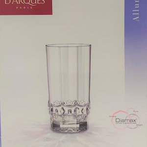Cristal D&#39;Arques 6pc HiBall Glass Set Allure. Brand New. Lead free.