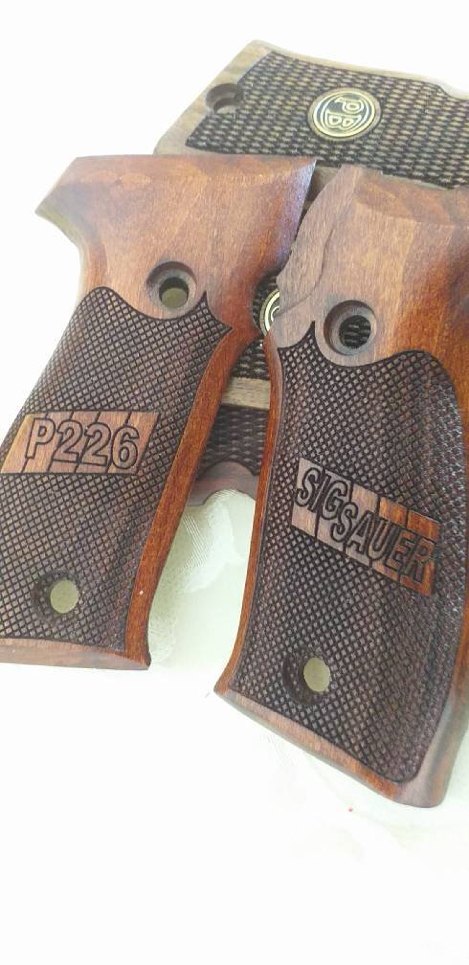 Sig Sauer P226 pistol grips grip set Turkish Walnut wood Etsy