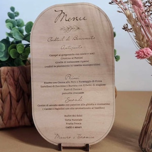 DXF- und SVG-Dateien Holzmenü für Hochzeiten und Veranstaltungen - Hochzeit, Tischdekoration - Restaurant, Boho, Holz, Holz - Restaurant