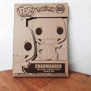 Karta pliku DXF SVG Pokémon Charmander, cięcie laserowe i grawerowanie, miniaturowa figurka Chibi, prezenty, przedmioty kolekcjonerskie, Funko pop