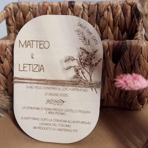 File DXF e SVG Partecipazioni Matrimonio in Legno - Design per Taglio Laser - Inviti nozze, fiori, sposi, legno, wood, event