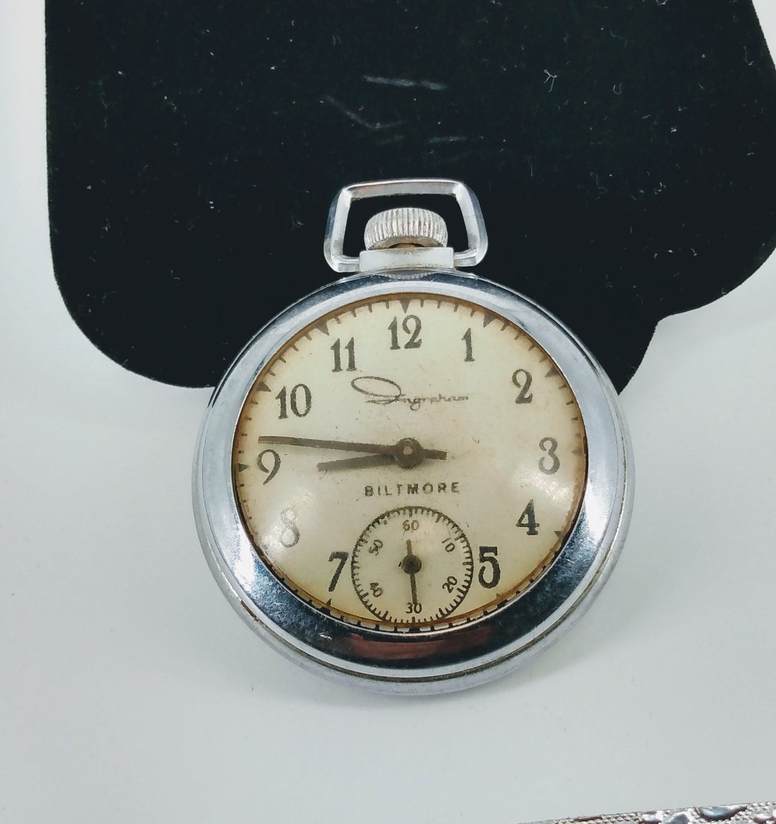 Vintage Pocket Watch Ingraham Etsy