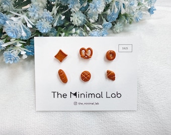 Croissantoorbel Krakelingoorbel Leuke broodoorbel Creatieve dessertoorbel Voedselliefhebber cadeau Croissant cadeau voor fijnproever Minimalistische oorbel