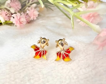 S999 Goldfisch Ohrringe Koi Fische Ohrstecker Tierliebhaber Geschenk Goldfisch Japanischer Ohrring Fisch Goldohrring Goldfisch Ohrstecker Minimalist Geschenk Fisch