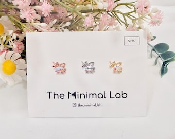 Schattige eenhoornoorbel sterlingzilver eenhoorn oorstekers oorbel eenhoorn cadeau voor kinderen oorbel eenhoorn oorstekers fantasiedier aanwezig eenhoorn