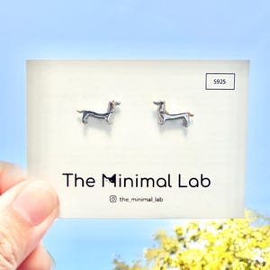 Dachshund Earring Sterling Silver Puppy Earring Cute Dog Stud Earring Pet Kawaii Ear Studs Silver Duchsund Earring Dainty Sausage Dog Gift