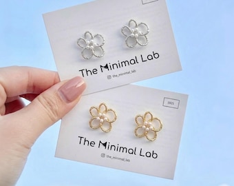 Parel bloemstekers oorbel bloem sieraden sierlijke natuur bloemen oorbellen handgemaakte lente boeket oorbel plantensieraden bloemen minnaar cadeau