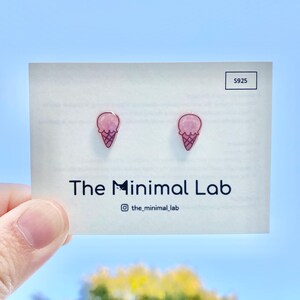 Eis Ohrringe Sterling Silber Süße Eis Kegel Ohrstecker Kleine Eis Ohrstecker Süßer Zahn Geschenk Miniatur Essen Ohrringe Dessert Ohrstecker