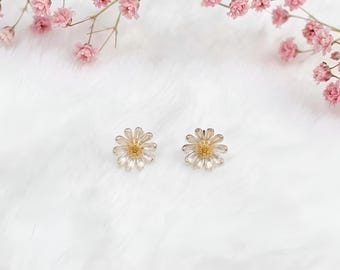 S925 Daisy Ohrring Blumen-Bolzen