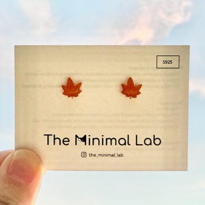 Maple Studs Sterling Silver Maple Earring Canada Earring Minimalist Fall Earring Maple Gift Maple Lovers Present Autumn Earring Canada Gift