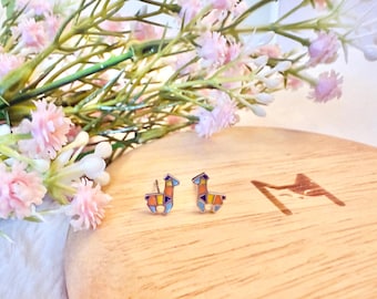 Mini paard oorknopjes 925 zilveren pony oorbel dierentuin cadeau giraf minnaar aanwezig Safari dier cadeau lama oorbel paard sieraden minimalistisch