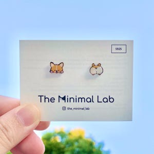 Corgi Earring Sterling Silver Corgi Butt Gift Dog Lover Corgi Stud Earring Vet Gift Animal Earrings Corgi Mom Present Corgi Pet Gift Ideas