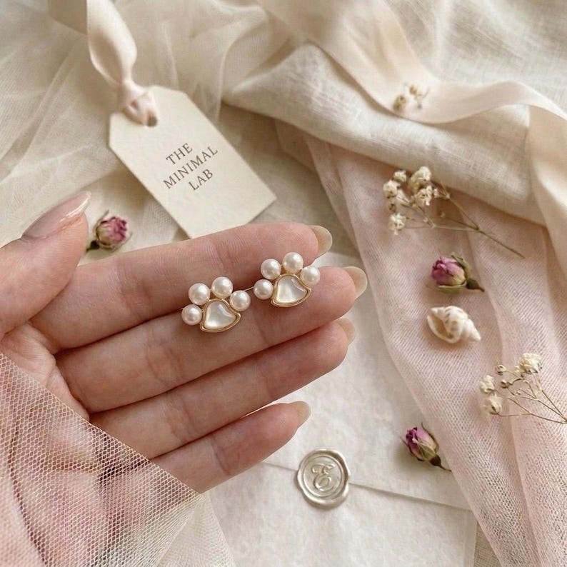 Little Cat Paw Studs