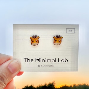 Giraffe Stud Earrings 925 Silver Giraffe Earring Zoo Gift Giraffe Lover Present Safari Animal Gift Animal Lover Giraffe Jewelry Minimalist