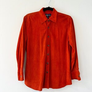 Ralph Lauren Suede Shirt Vintage Western Suede Leather Shirt 