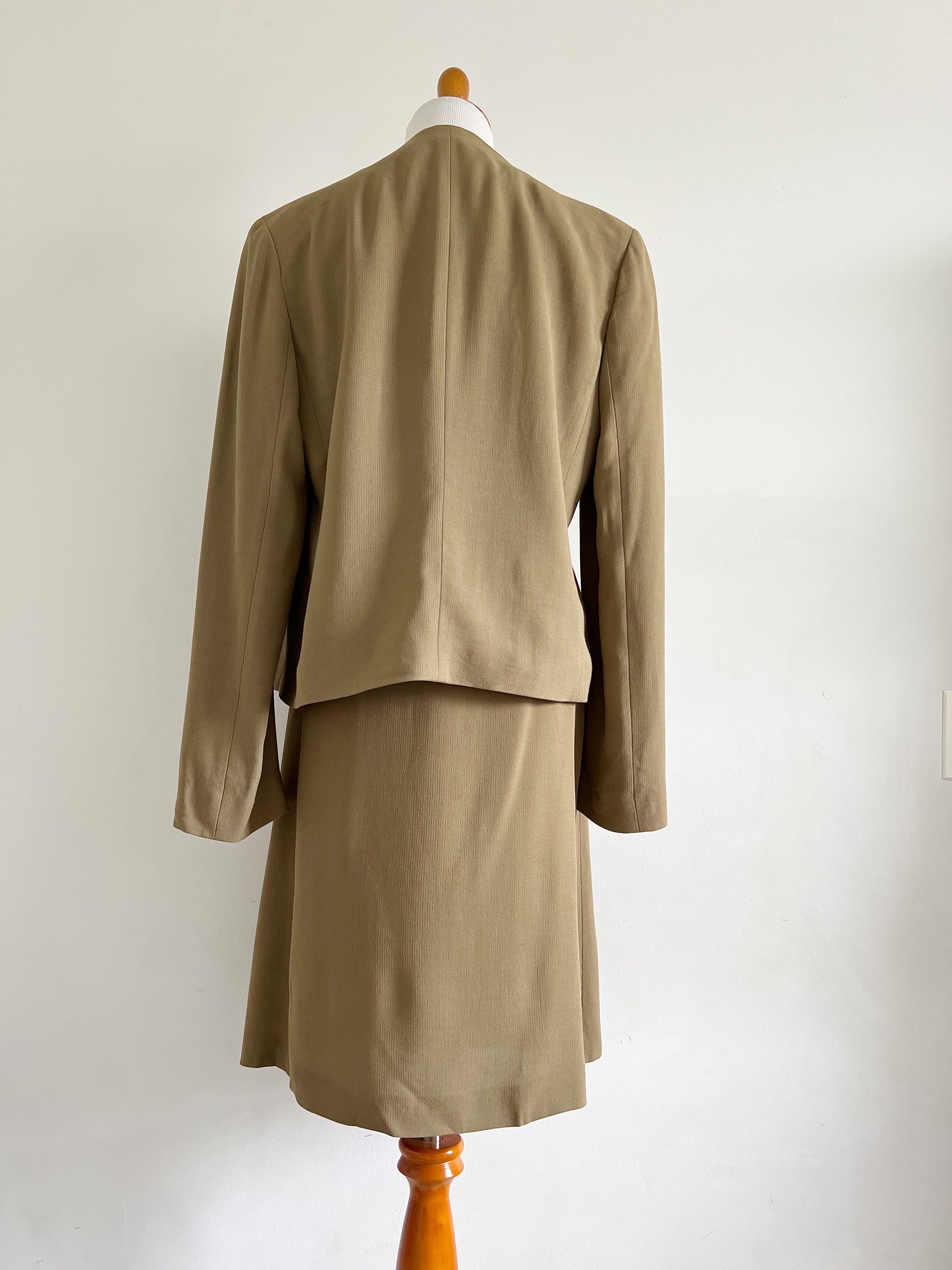 ジャケット・アウター EMPORIO ARMANI 90s Collarless Coat Emporio Armani Vintage 90s Archive Double Breasted Calf