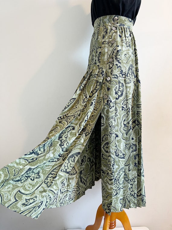 1980s Scaasi Red & Yellow Silk Over Skirt main image 0