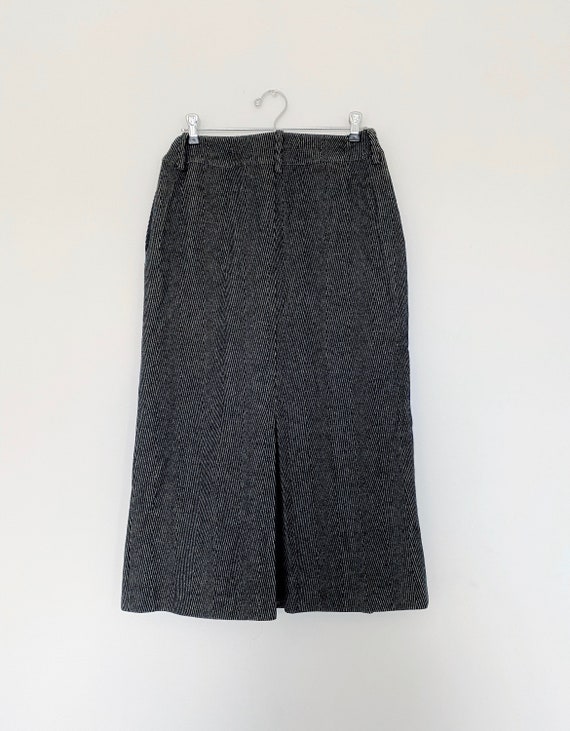 Vintage 80s Basile wool trumpet skirt | high wais… - image 9