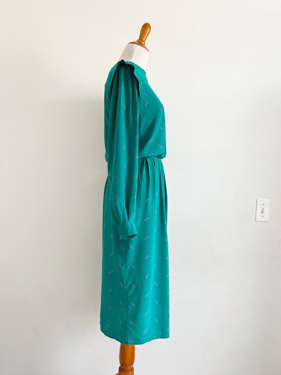 Vintage 80s silk midi dress | Maggie London secre… - image 3
