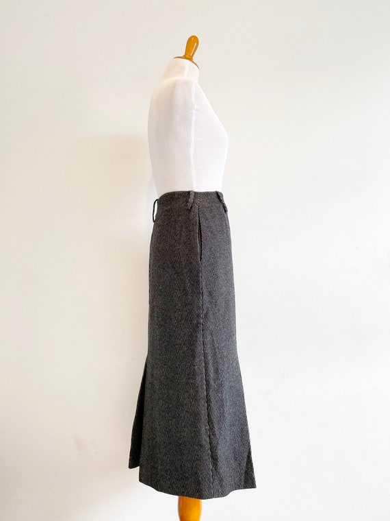 Vintage 80s Basile wool trumpet skirt | high wais… - image 5