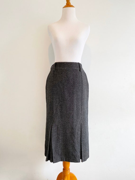 Vintage 80s Basile wool trumpet skirt | high wais… - image 6