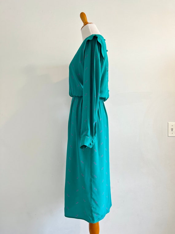 Vintage 80s silk midi dress | Maggie London secre… - image 5