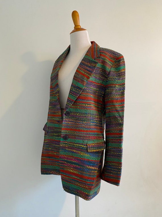 Vintage Missoni Donna tweed stripe blazer jacket … - image 4
