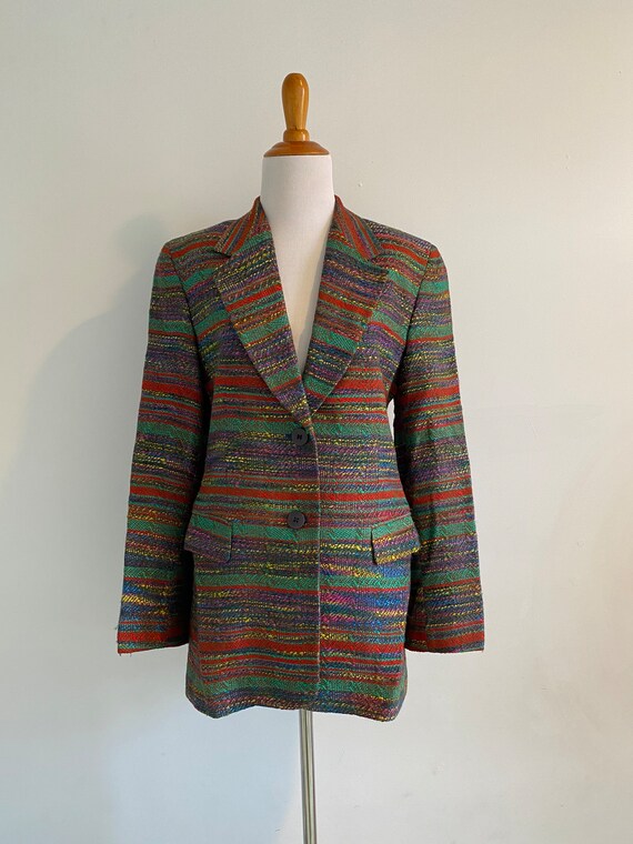 Vintage Missoni Donna tweed stripe blazer jacket … - image 2
