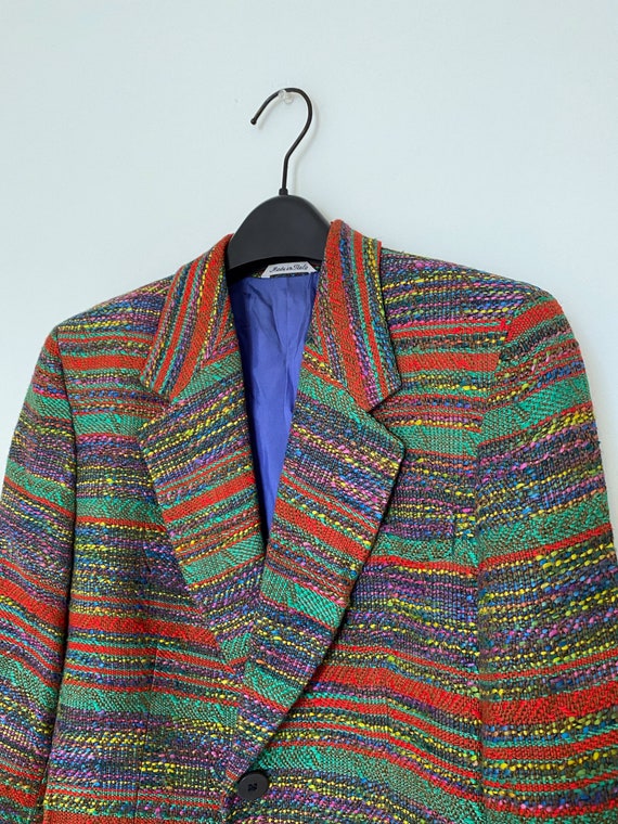 Vintage Missoni Donna tweed stripe blazer jacket … - image 9