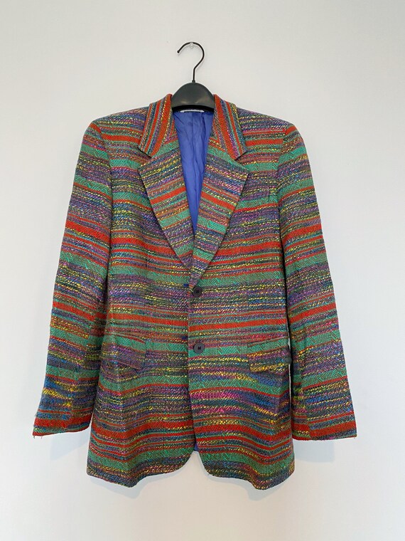 Vintage Missoni Donna tweed stripe blazer jacket … - image 7