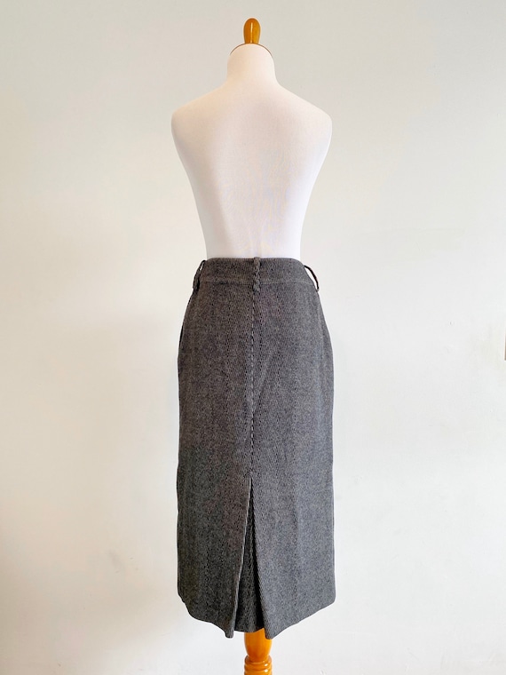 Vintage 80s Basile wool trumpet skirt | high wais… - image 3