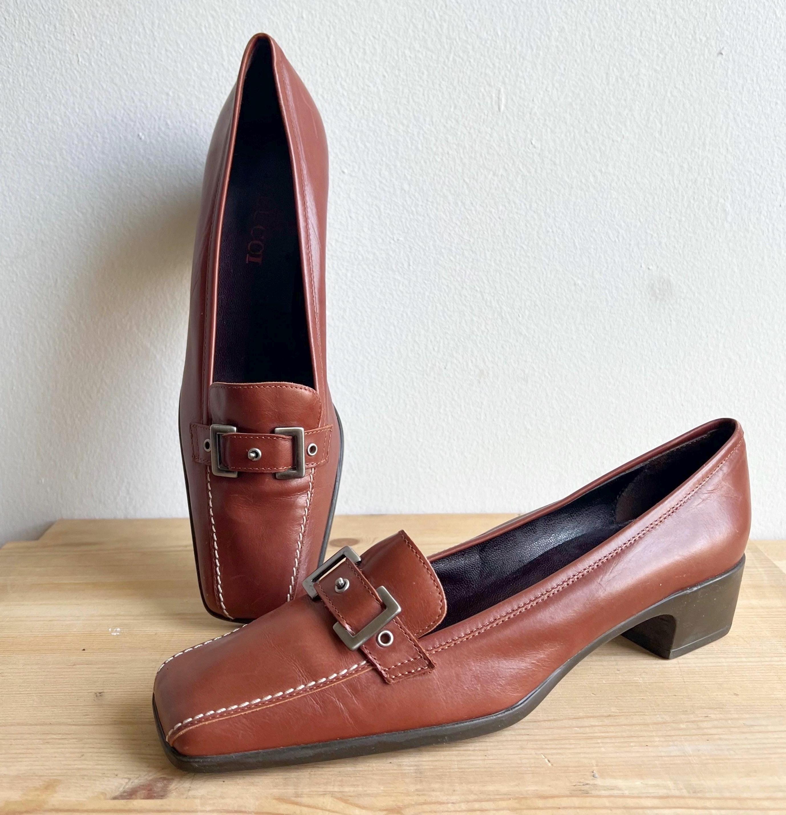 Square Toe Loafers 90s - Etsy